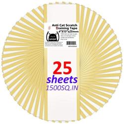 adimmobilize Anti Cat Scratch Tape,Double Sided Cat Scratch Deterrent Tape 4''W x 15''L x 25 Sheets, Clear, Removable, Residue-Free