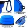 HaoDeng Collapsible Dog Bowl, 2 Pack (Pink+Blue) Collapsible Dog Water Bowls for Cats Dogs, Portable Pet Feeding Watering Dish for Walking Parking Traveling with 2 Metal Carabiners HaoDeng Collapsible Dog Bowl, 2 Pack (Pink+Blue) Collapsible Dog Water Bowls for Cats Dogs, Portable Pet Feeding Watering Dish for Walking Parking Traveling with 2 Metal Carabiners