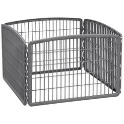 IRIS USA 24 Exercise 4-Panel Pet Playpen without Door, Dark Gray