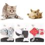ocijf179 Cats Toy 6Pcs Plush Mouse Fish Ball Funny Pet Cats Teaser Interactive Mint Catnip Toy - Grey+Black White+Red