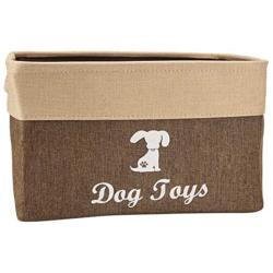 Brabtod Pet Toy and Accessory Storage Bin, Basket Bin Chest Organizer - Perfect for Dog Toys, Blankets, Leashes and Food