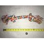 Zanies Multi Colored Knotted Rope Bone Dog Toy Tough & Durable for Big Dogs Too !