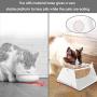 DHAWS Raised Cat Bowl, 15 Degrees Tilted Adjustable Anti-Overturn Pet Feeder for Small Cat and Dogs