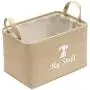 Xbopetda Canvas Dog Toy Basket Basket for Toys, Blanket, Clothes Storage-Beigi-Normal Code