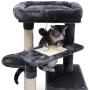 SUPERJARE Cat Tree with Extra Scratching Board & Posts, Kitten Tower Center with Plush Perch and Dangling Ball, Pet Play Condo Furniture
