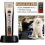 cyrico 5-Speed Dog Clippers Professional Heavy Duty Dog Grooming Clippers Pet Trimmers Clippers for Dogs Cats with Intelligent LCD Reminder (5-Speed)