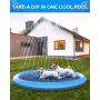 Peteast Splash Sprinkler Pad for Dogs Kids, Dog Bath Pool Thickened Durable Bathing Tub Pet Summer Outdoor Water Toys, XL