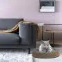 Tfwadmx Cat Round Scratch Pad, Cat Scratch Board Lounge Bed Ball Track Turbo Toy Interactive Scratcher with Cat Teaser Toy