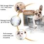 Povinmos Pet Scrubber Shampoo Dispenser Pet Dog Cat Bath & Massage Brush, Silicone Brush Bristle Pet Cleaning Device Wahser Bathing Comb Tool, Blue