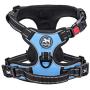 PoyPet No Pull Dog Harness, [Upgraded Version] No Choke Front Lead Dog Reflective Harness, Adjustable Soft Padded Pet Vest with Easy Control Handle for Small to Large Dogs