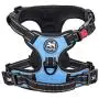 PoyPet No Pull Dog Harness, [Upgraded Version] No Choke Front Lead Dog Reflective Harness, Adjustable Soft Padded Pet Vest with Easy Control Handle for Small to Large Dogs