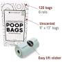 Leashboss PackUp Pouch Dog Treat Training Fanny Pack (Navy) with 120 Bags, 8 Rolls Unscented Leak Proof Gray Poop Bags