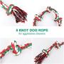 RIO Direct Dog Rope Toys for Aggressive Chewers, 3 Feet 5 Knot Dog Rope, Tough Rope Chew Toys for Medium and Large Breed, Tug of War Rope Dog Toy, Washable