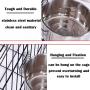 JiangYan-US Crate Dog Bowl, Stainless Steel Hanging Pet Food Water Bowls for Dogs and Cats
