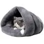 MeiLiMiYu Cozy Plush Cat Cave Tent Bed Self Warming Pet Bed Washable Portable Sleeping Bag for Indoors Cats and Puppy MeiLiMiYu Cozy Plush Cat Cave Tent Bed Self Warming Pet Bed Washable Portable Sleeping Bag for Indoors Cats and Puppy