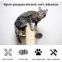 Cat Scratching Post Tower Vertical Sisal Rope Kitten Scratcher Tree Tall Carpet Base Scratch Posts with Interactive Ball for Kitties Large Cats and Pets
