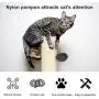 Cat Scratching Post Tower Vertical Sisal Rope Kitten Scratcher Tree Tall Carpet Base Scratch Posts with Interactive Ball for Kitties Large Cats and Pets