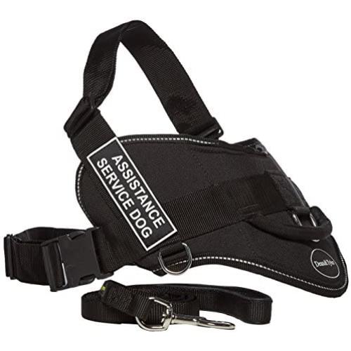 Dean & Tylers DT Fun Chest Support ''SEIZURE SUPPORT DOG'' Harness, X-Large, with 6 ft Padded Puppy Leash.