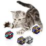 Sungrow Mylar Crinkle Balls for Cats, Soft, Lightweight & Fun Toy for Both Kittens & Grown-up Cats, Shiny & Stress Buster Toy, Interesting Crinkly Sounds, Safe for Your Kitty, 24 Pcs