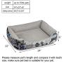 Hollypet Self-Warming Pet Bed for 25lbs Small and Medium-Sized Dogs Cats, Polyester Peach Skin Rectangular Sleeping Bag Cushion, Gray Paws