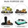 Falflor Pet Food Bowl Tray Multi-Purpose Pet Feeding Mat Non Slip Boot Mat and Tray Floor Protection Indoor Outdoor Multi-Purpose Boot Trays