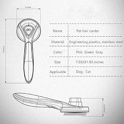 Hair Brush Self Cleaning Cat Dog -Shedding and Grooming-Knot and Tangle Comb-Massage Round Beads Protect The Pet Skin