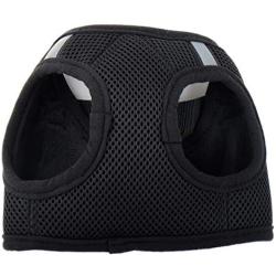 The Worthy Dog Step-in Sidekick Harness with Padded Mesh Velcro Adjustable, Outdoor, Easy Walk Vest Fits Small, Medium and Large Dogs-Black