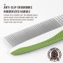 Dog Comb for Removes Tangles and Knots - Cat Comb for Removing Matted Fur - Grooming Tool with Stainless Steel Teeth and Ergonomic Grip Handle - Pet Hair Comb for Home Grooming Kit - Ebook Guide