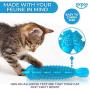 Ronton Cat Toothbrush Catnip Toy - Durable Hard Rubber - Cat Dental Care, Cat Interactive Toothbrush Chew Toy (1-Pack Blue)