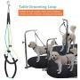 Dog Grooming Loop, 17.7in / 21.7in Dual No-Sit Haunch Holder Cat Grooming Stainless Steel Wire Safety Rope Restraint Noose for Pet Grooming Table Arm Bath Tub