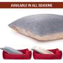 Dono Durable Dog Bed Washable- Soft Warm Plush Dog Cat Cushion Removable Washable Cover Both Sides Dog Mat for All Season with Non-Slip Bottom for Medium Dogs/Large