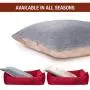 Dono Durable Dog Bed Washable- Soft Warm Plush Dog Cat Cushion Removable Washable Cover Both Sides Dog Mat for All Season with Non-Slip Bottom for Medium Dogs/Large