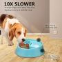 MILIFUN Slow Feeder Dog Bowls,Medium Large Dogs Slow Eating Dog Bowl,Suitable for Dog Food and Water Plastic Double Bowls