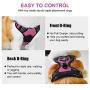 Bitsymore Dog Harness No Pull Reflective Pet Harness Outdoor Adjustable Vest with Quick Release Clasp Easy Control Handle for Small Medium Large Dogs Walking Training