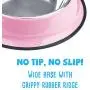 Weebo Pets Pink Stainless Steel No-Tip Food Bowls - Choose Your Size, 4-Ounce to 72-Ounce Weebo Pets Pink Stainless Steel No-Tip Food Bowls - Choose Your Size, 4-Ounce to 72-Ounce