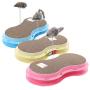 ocijf179 Cat Toy Pet Cat Kitten Track Ball Bell Disc Mouse Doll Spring Plate Interactive Toy - Blue