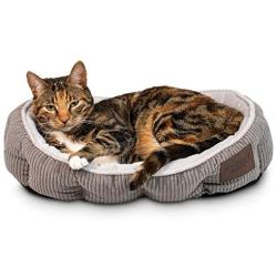Simple Sleeper Self Warming Cute Calming Cat Bed With Ultra Soft Luxury Plush Including Refillable Catnip Pouch - Perfect for Indoor Cats