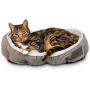 Simple Sleeper Self Warming Cute Calming Cat Bed With Ultra Soft Luxury Plush Including Refillable Catnip Pouch - Perfect for Indoor Cats