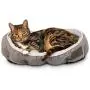 Simple Sleeper Self Warming Cute Calming Cat Bed With Ultra Soft Luxury Plush Including Refillable Catnip Pouch - Perfect for Indoor Cats Simple Sleeper Self Warming Cute Calming Cat Bed With Ultra Soft Luxury Plush Including Refillable Catnip Pouch - Perfect for Indoor Cats