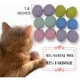 Jcheupet 17pcs Assorted Cat Toys,Interactive Toys Set Including Wool Balls,Catnip Feather Pineapple,Paper Rope Balls and Feather Mice for Kitty,Cat,Kitten with Storage Bag