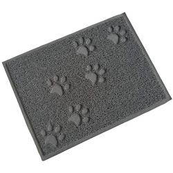 July miracle Pet Food Mat, Dog cat Nonslip Feeding Tray, Gray