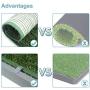 HAVETOLOVE Artificial Grass Potty pad for Dogs, Fake Grass for Dogs to Pee on Indoor or Outdoor, Portable Dog Pee Grass for Full System with Tray and 2 Packs Replacement Grass Mats（21x26）