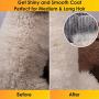 Cute Paws Self Cleaning Slicker Dog Brush, Great for Removing Underlying, Undercoat, Mats and Tangled Hair, Make Your Dog or Cat Comfortable Being Brushed with the Grooming Brush