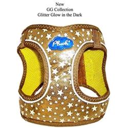 Plush Step-in Glitter Glow Harness - Gold (Size Medium)