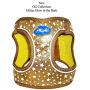 Plush Step-in Glitter Glow Harness - Gold (Size Medium)