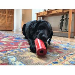 SodaPup - Natural Rubber Retro Soda Can Shaped Chew Toy - Treat Dispenser - Slow Feeder - for Heavy Chewers - Made in USA - Red - Large