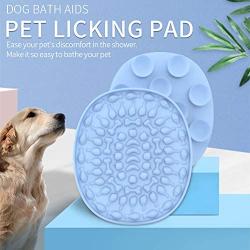 Xinji Lick Mat for Dogs, Peanut Butter Slow Feeder for Pet, Dog Lick Pad for Anxiety Relief, Treats & Grooming, Great for Pet Training in Shower with Strong Suction Cup Holds on Wall and Floor, 2Pcs