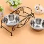 Maxmartt Pet Feeder,Stainless Steel Double Dog Cat Food Water Bowls Feeder Dishes Shelf Stand Maxmartt Pet Feeder,Stainless Steel Double Dog Cat Food Water Bowls Feeder Dishes Shelf Stand