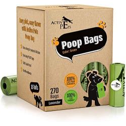 Active Pets Dog Poop Bag, Extra Thick Dog Waste Bags, Leak-Proof Dog Bags For Poop, Easy-Tear Dog Poop Bags, Strong Doggy Poop Bags, Lavender-Scented Dog Waste Bags Eco-Friendly Doggie Bags For Poop