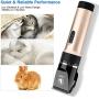 Ceenwes Pet Clippers (Upgrade Version) Low Noise Professional Dog Clippers Rechargeable Cordless Pet Clipper Trimmers Pet Hair Grooming Kit with Slicker Brush for Cats Dogs and Other Animals